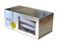 Cestovní kartáč na vlasy Ikoo Pocket Metallic Soleil - bílo-zlatý