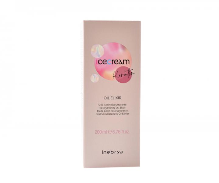 Olejové rekonstrukční sérum pro poškozené vlasy Inebrya Ice Cream Keratin Oil Elixir - 200 ml