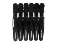 Gumové klipsy do vlasů Toni&Guy - pružné 11,5 cm - 6 ks černé