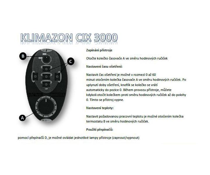Klimazon Ceriotti CIX 3000 na stojanu - 5 funkcí, černý